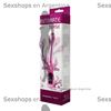 Vibrador flexible con estimulador de clitoris y 6 funciones de vibracion